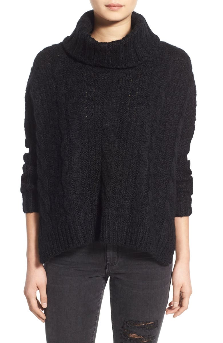 Dreamers by Debut Cable Knit Turtleneck Sweater | Nordstrom
