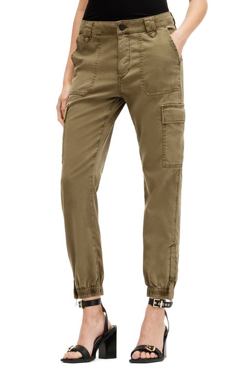 AllSaints Nola Slim Fit Cargo Pants Dark Khaki Green at Nordstrom, Us