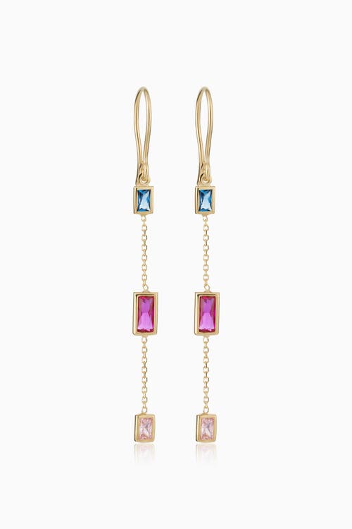 Shop Oradina 14k Yellow Gold Fresco Station Earrings