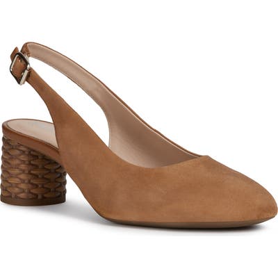 Geox Ortensia Slingback Pump, Brown