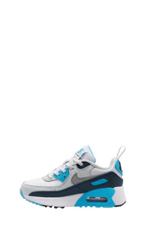 Nike Air Max 90 Easy-on Sneaker In White/ Grey/ Blue/ Navy