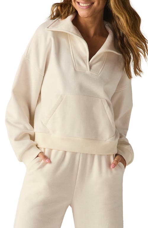 BEYOND YOGA BEYOND YOGA STREET SMART JOHNNY COLLAR FLEECE SWEATSHIRT