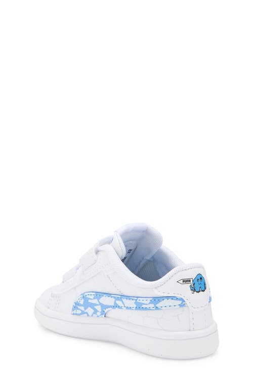 Shop Puma Kids'  Smash Sneaker In  White-team Light Blue