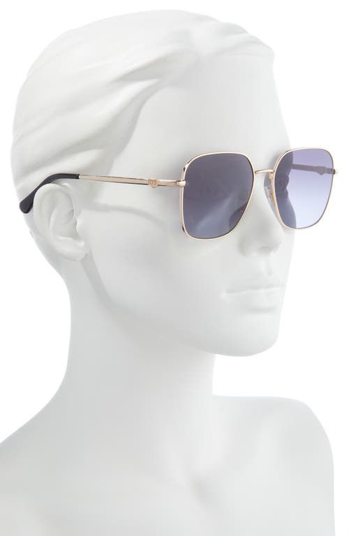 Shop Chiara Ferragni 57mm Square Metal Sunglasses In Gold Black/grey Shaded