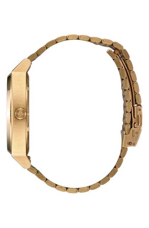 Shop Nixon Time Teller Solar Bracelet Watch, 40mm In All Gold/black