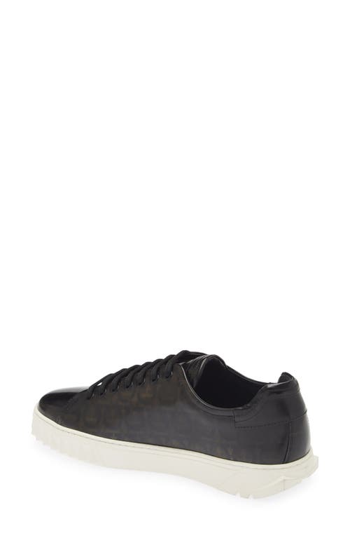 Shop Ferragamo Cube Transparent Sneaker In Black/light Grey