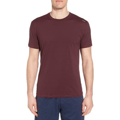 Sodo Lightweight Micro-Stripe Workout T-Shirt, Red