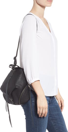 Convertible mini julian backpack with online fringe