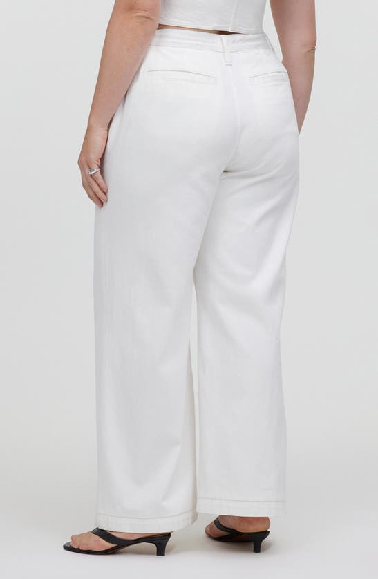 Shop Madewell The Harlow High Waist Wide Leg Jeans In Tile White