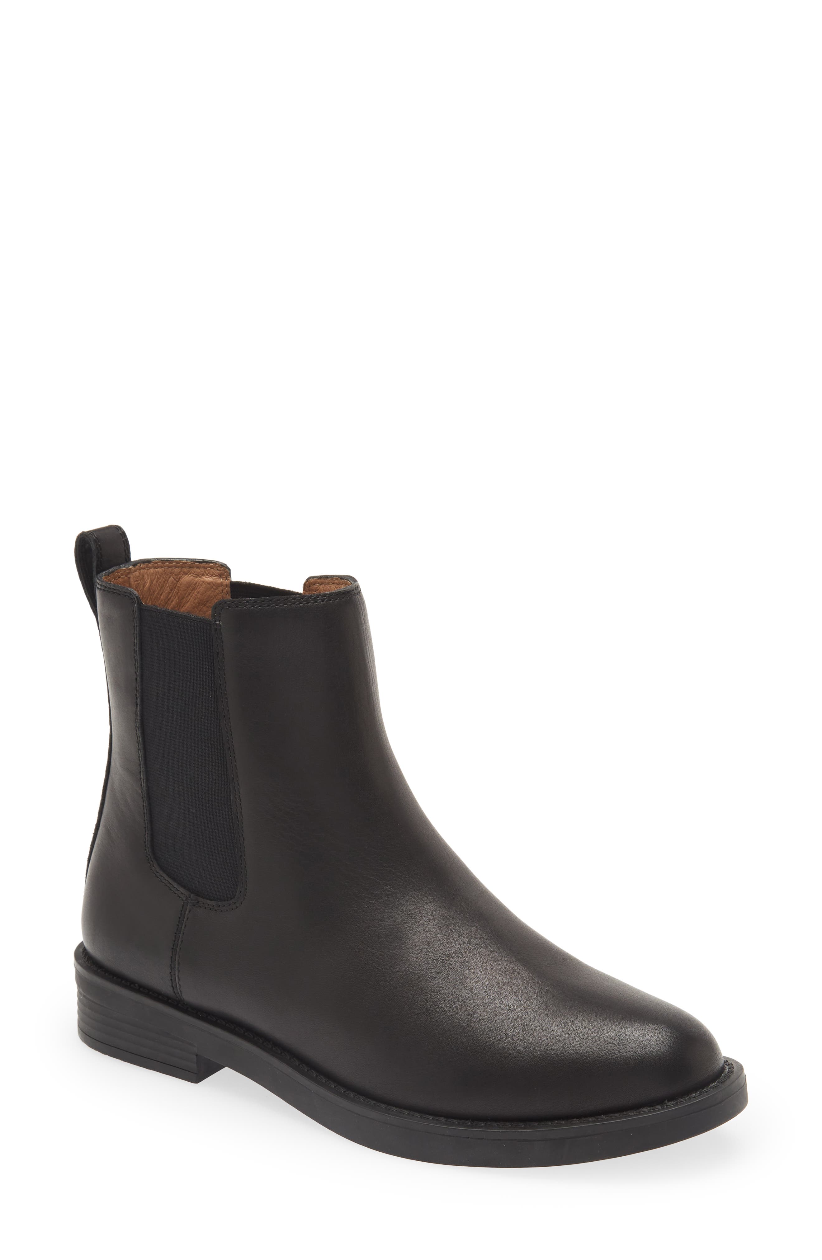 Madewell The Zip-Up Lugsole Rain Boot Women's Shoes True Black : 9 M