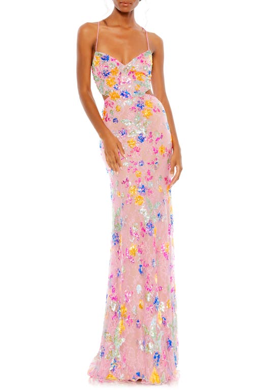 Mac Duggal Sequin Sheath Gown Pink Multi at Nordstrom,