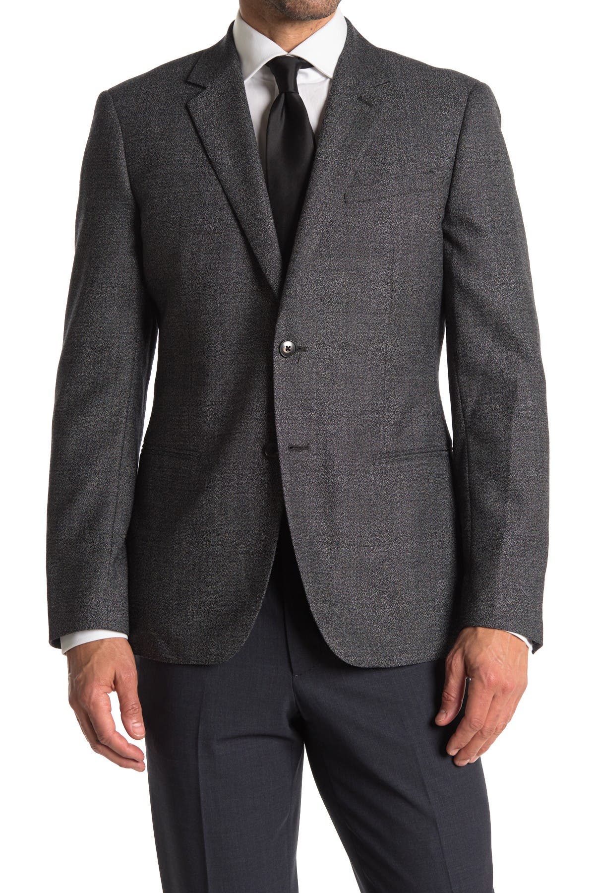 REISS | Charcoal Two Button Notch Lapel Wool Blend Suit Separates ...
