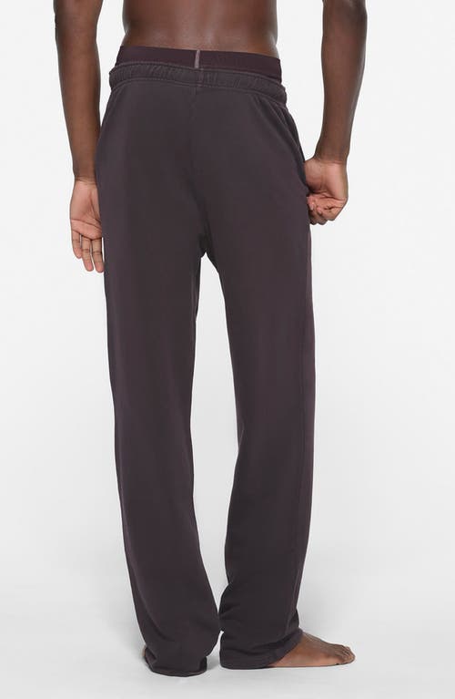 Shop Skims Straight Leg Cotton Lounge Pants In Phoenix