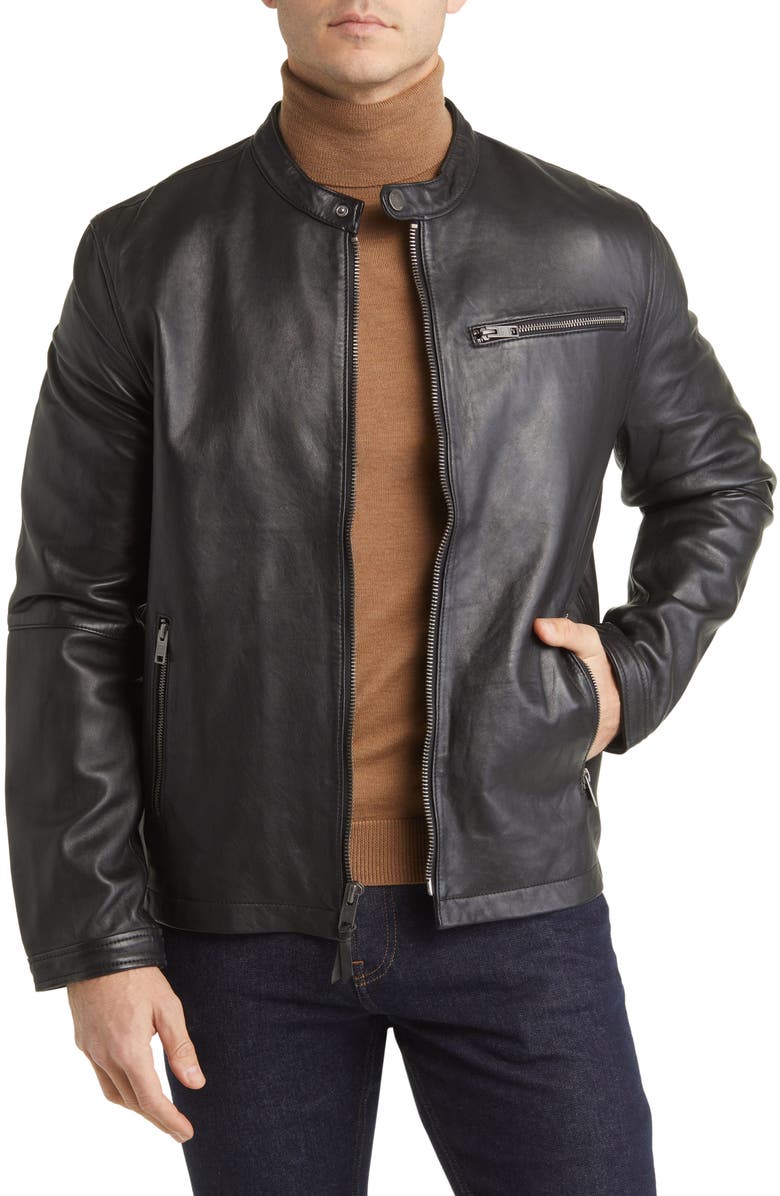 nordstrom.com | Café Racer Leather Jacket