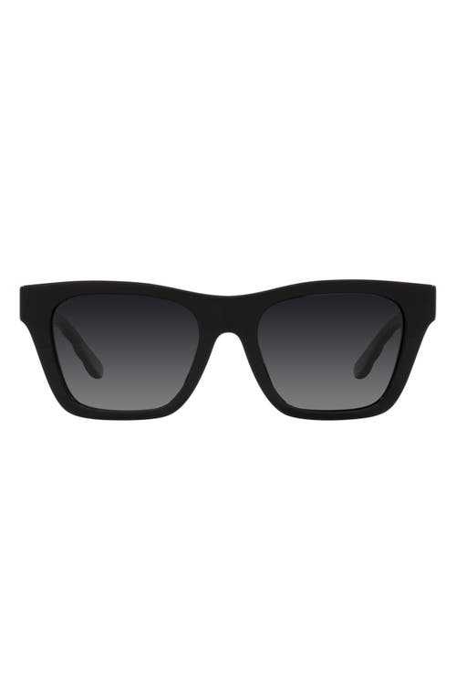 Tory Burch 52mm Gradient Polarized Rectangular Sunglasses in Grey Gradient