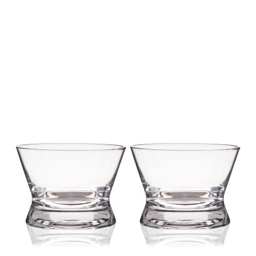 Viski Raye Crystal Tequila Tasting Glasses Set Of 2 In Clear