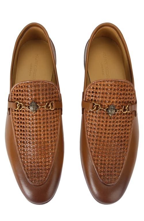 Shop Kurt Geiger London Ali Woven Bit Loafer In Light/pastel Brown