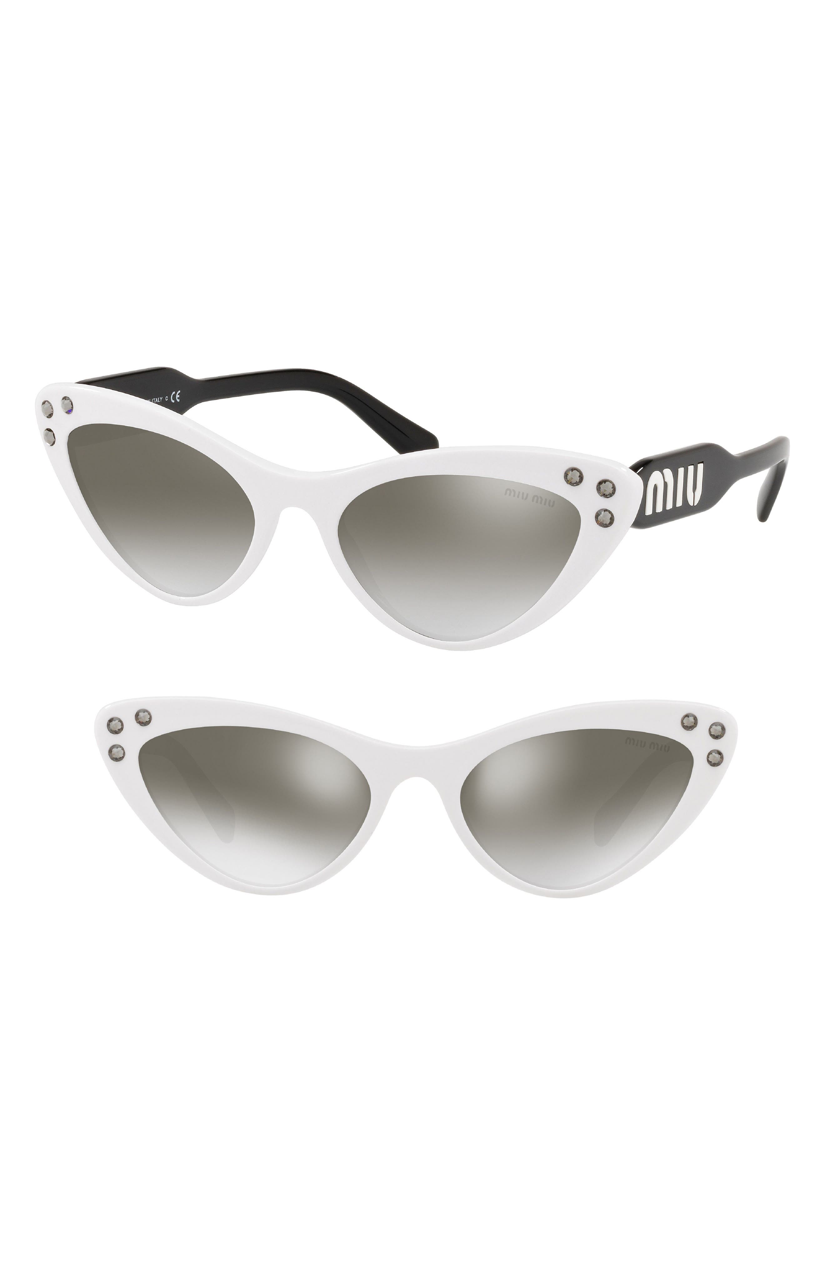 miu miu 55mm cat eye sunglasses