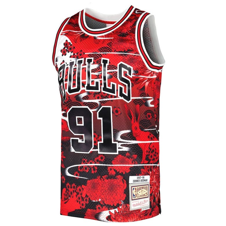 Mitchell & Ness Swingman Chicago Bulls Road 1997-98 Dennis Rodman Jersey, Red