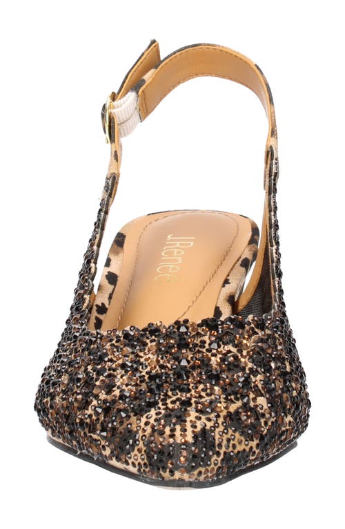 Shop J. Reneé Pranil Pointed Toe Slingback Pump In Brown/black