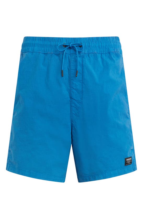 Hudson Racer Stretch Ripstop Drawstring Shorts In Ripstop Blue