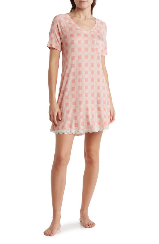 Honeydew Intimates Dream Team Print Sleepshirt In Blossom Check