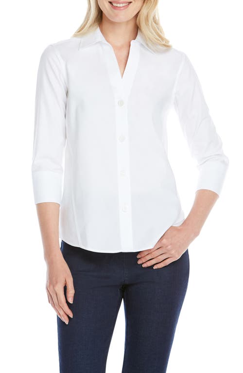 Foxcroft Paityn Non-Iron Cotton Shirt at Nordstrom,