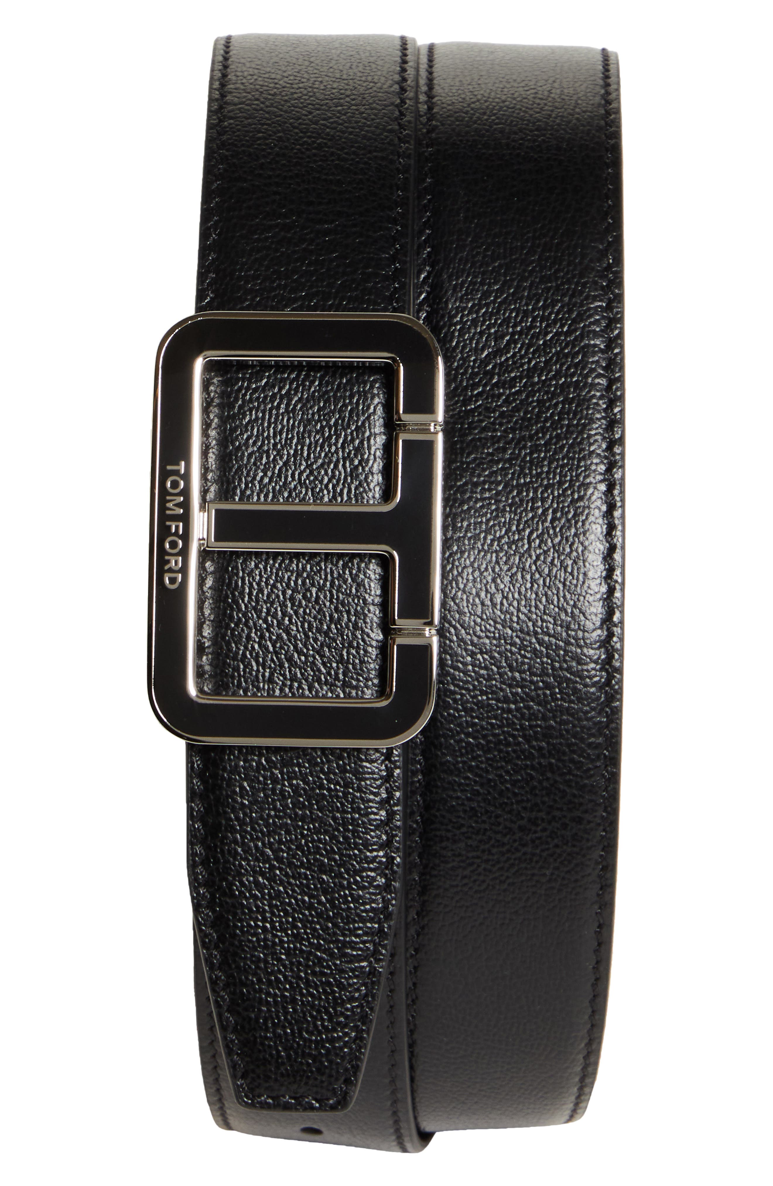 TOM FORD interwoven leather belt - Brown