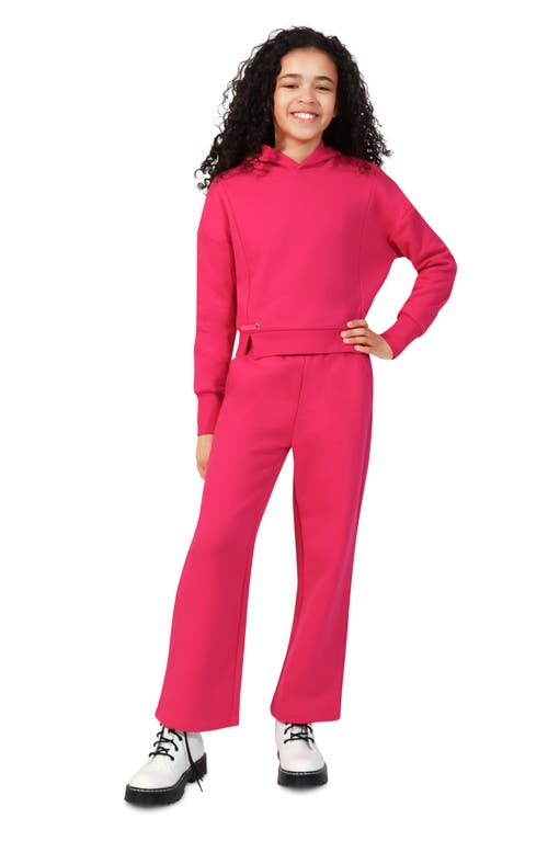 Shop Habitual Kids Kids' Fleece Hoodie & Sweatpants Set In Fuchsia