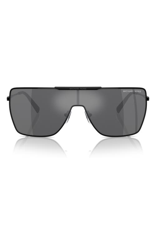 Michael Kors Snowmass 42mm Rectangular Sunglasses in Shiny Black at Nordstrom