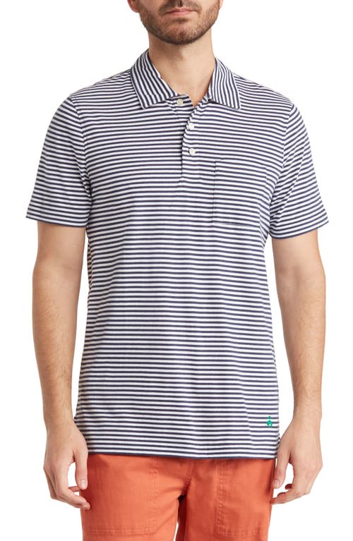 Shop Brooks Brothers Feeder Stripe Polo In Navy/white
