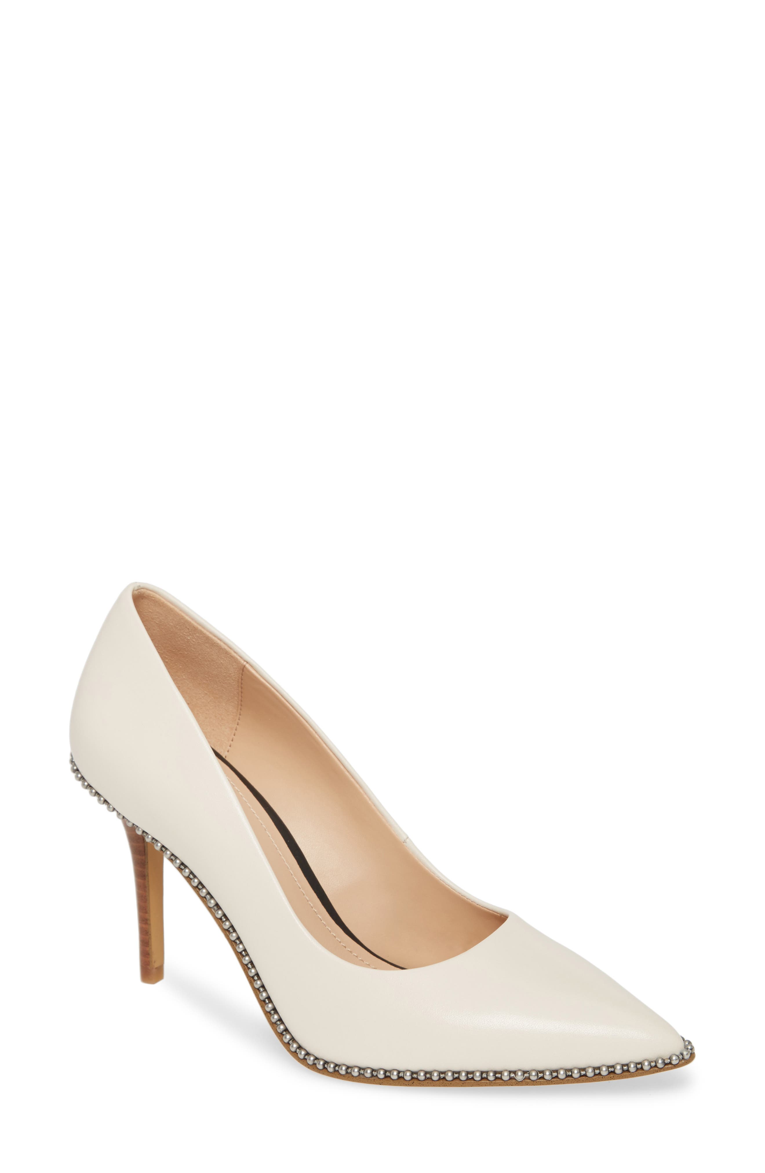 coach block heel pumps