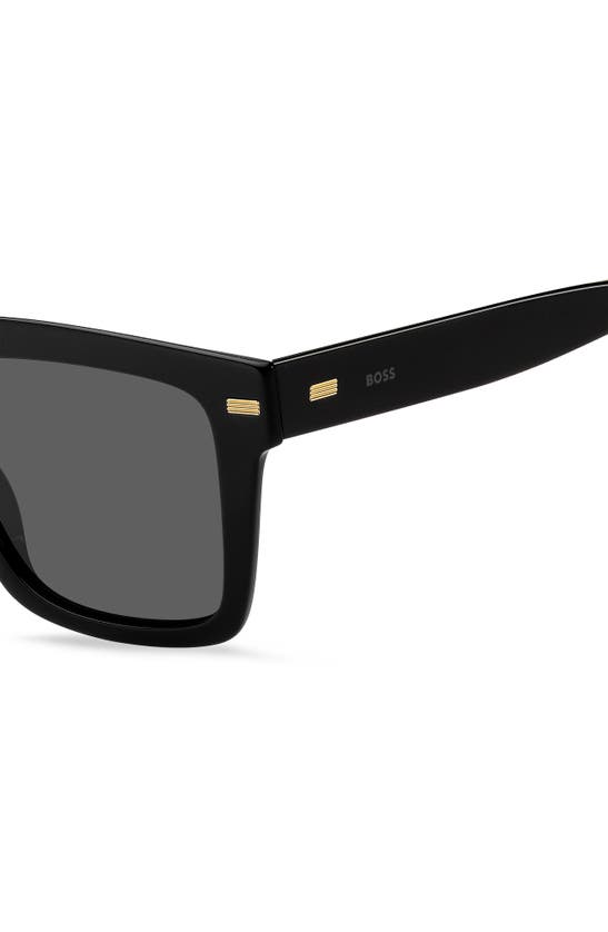 Shop Hugo Boss Boss 53mm Rectangular Sunglasses In Black