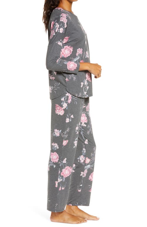 Shop Flora Nikrooz Kathy Floral Pajamas In Grey