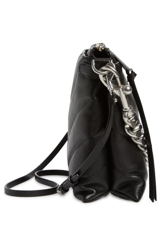 Rebecca Minkoff Edie Maxi Leather Crossbody Bag In Black