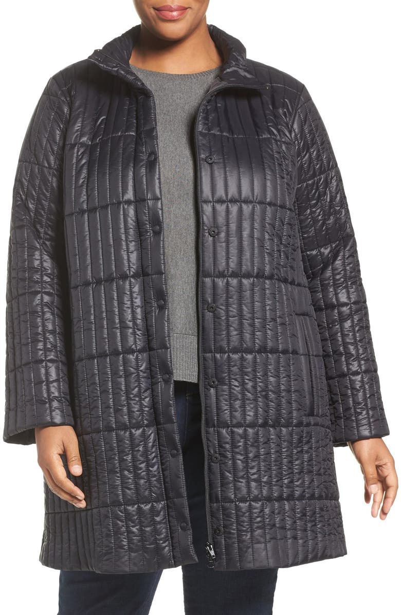 Eileen Fisher Recycled Nylon Blend Quilted Jacket (Plus Size) | Nordstrom