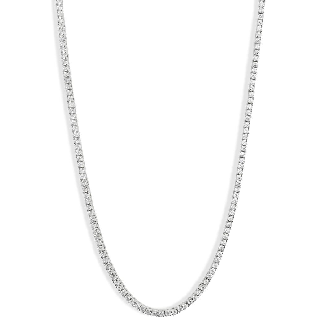 Shymi Classic Tennis Necklace In Silver/white