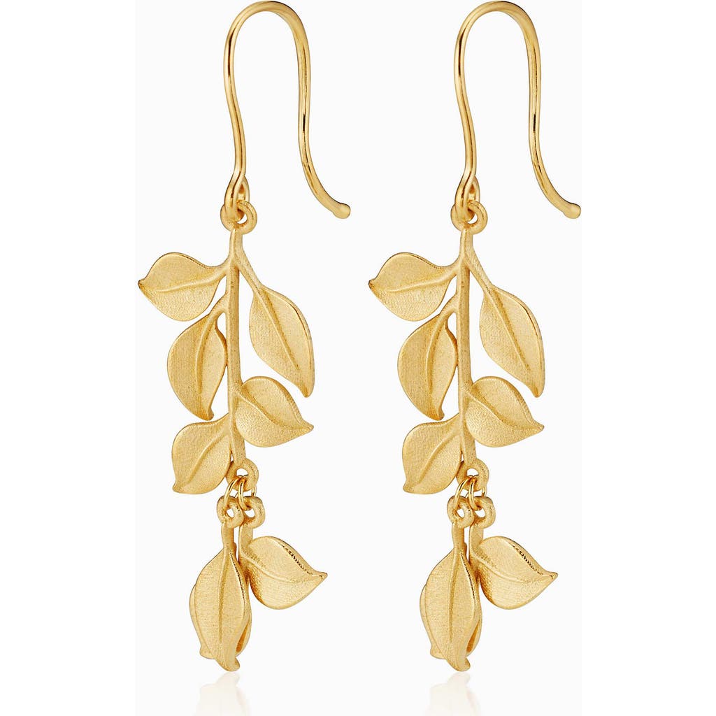 Oradina 14k Yellow Gold New Beginnings Drop Earrings In Yellow Gold