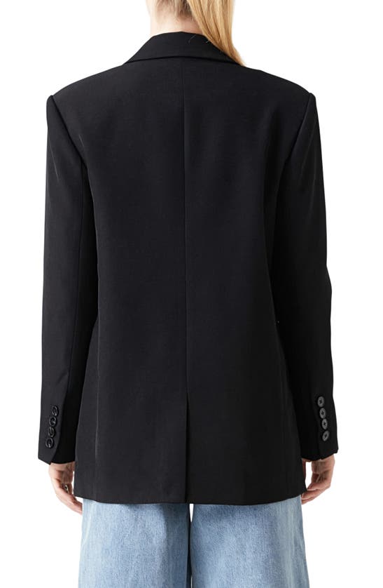 Shop Grey Lab Oversize Tuxedo Jacket In Black
