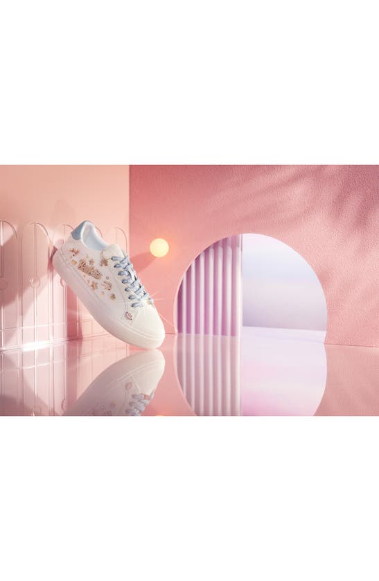 Shop Aldo X Barbie Platform Sneaker In Smooth Blue/ White Combo