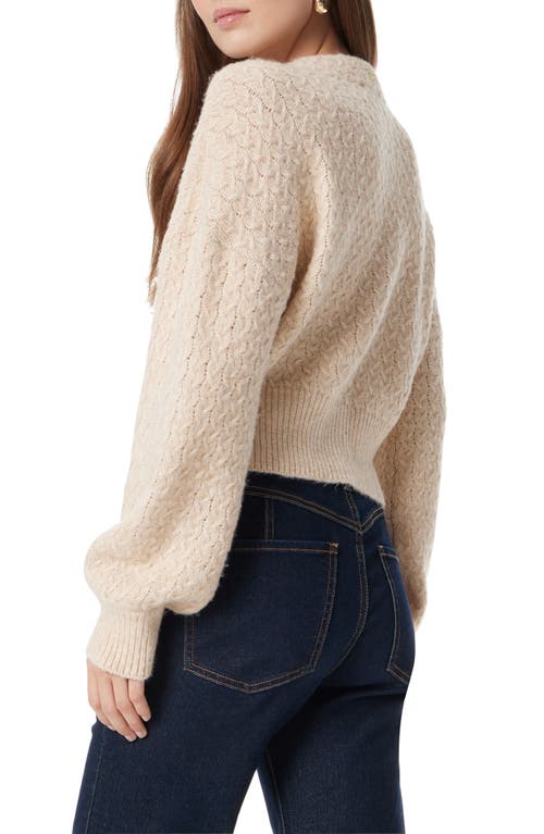 Shop Sam Edelman Isabella Blouson Sleeve Cardigan In Oatmeal