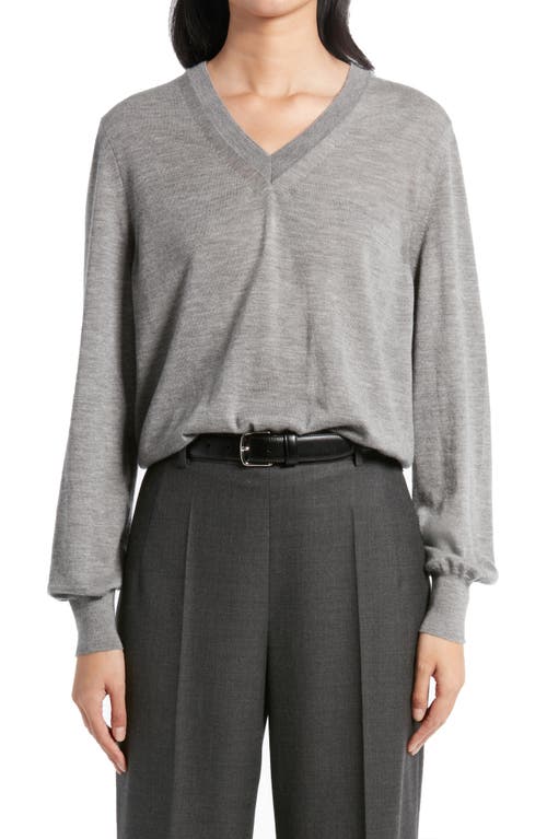 The Row Stockwell V-Neck Cashmere Sweater Medium Grey at Nordstrom,
