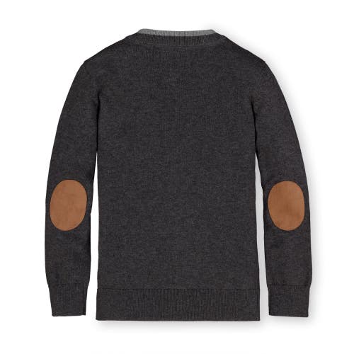 Shop Hope & Henry Boys' Organic Tipped Cardigan With Elbow Patches, Kids In Charcoal Gray Heather