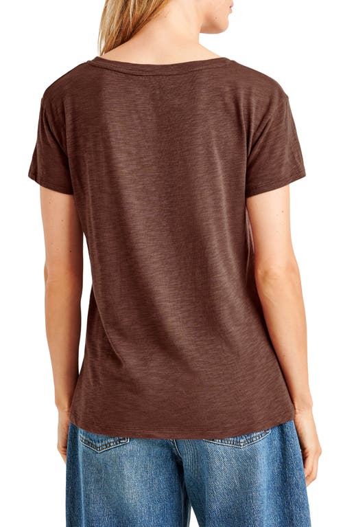 Shop Splendid Kate Slub V-neck T-shirt In Spice