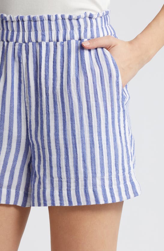 Shop Rails Leighton Stripe Organic Cotton Gauze Shorts In Anacapa Stripe