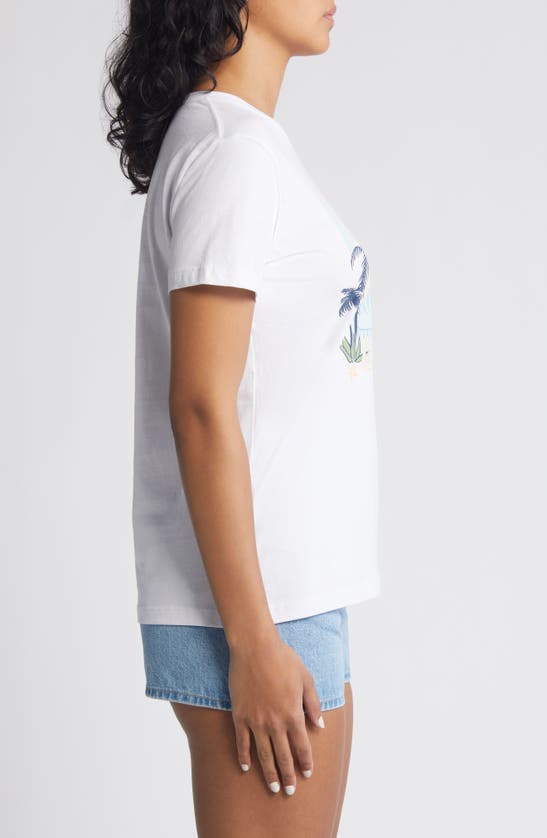 Shop Rip Curl Paradise Palms Cotton Graphic T-shirt In White
