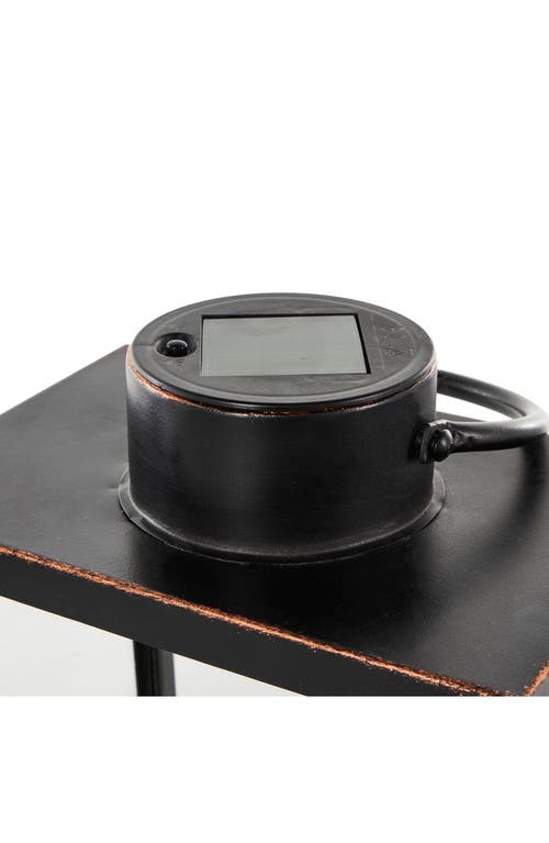 Ginger Birch Studio Black Metal Candle Lantern In Black