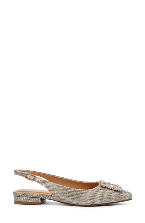 Anne Klein Kith Slingback Flat In Platinum