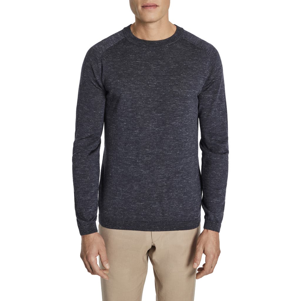Jack Victor Bailey Merino Wool Blend Sweatshirt In Navy