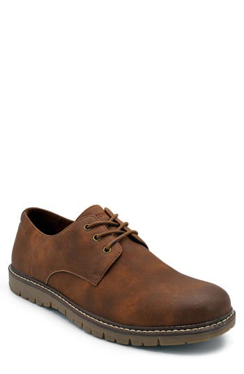 Aston Marc Manti 2 Mens Lace-up Faux Leather Oxfords In Tan